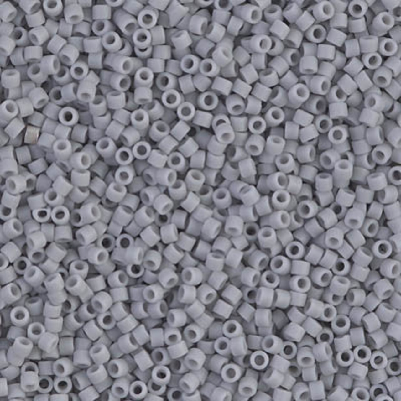 Miyuki Delica Bead 11/0, DB1589, Matte Opaque Ghost Gray, 5 grams